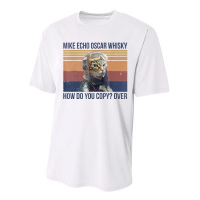 Cat Mike Echo Oscar Whisky How Do You Copy Over Vintage Performance Sprint T-Shirt