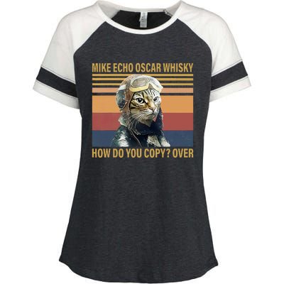 Cat Mike Echo Oscar Whisky How Do You Copy Over Vintage Enza Ladies Jersey Colorblock Tee