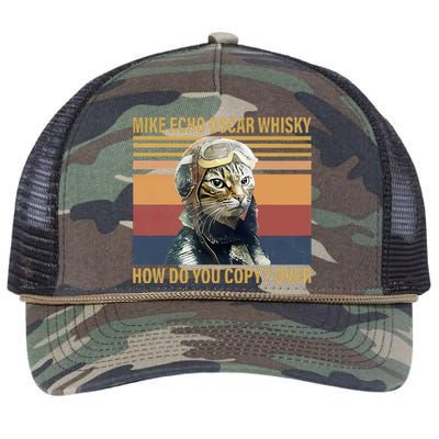 Cat Mike Echo Oscar Whisky How Do You Copy Over Vintage Retro Rope Trucker Hat Cap