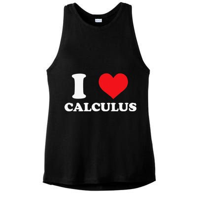 Calculus Mathematics Equation Calculations I Love Calculus Ladies PosiCharge Tri-Blend Wicking Tank