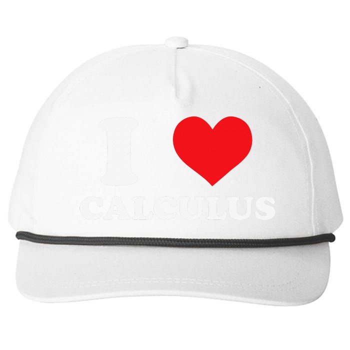 Calculus Mathematics Equation Calculations I Love Calculus Snapback Five-Panel Rope Hat