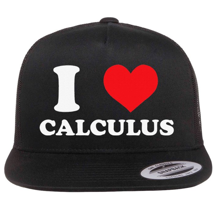 Calculus Mathematics Equation Calculations I Love Calculus Flat Bill Trucker Hat