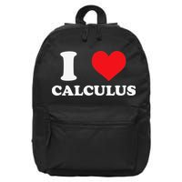 Calculus Mathematics Equation Calculations I Love Calculus 16 in Basic Backpack