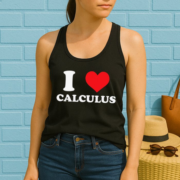 Calculus Mathematics Equation Calculations I Love Calculus Womens Tank Top