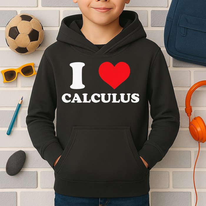 Calculus Mathematics Equation Calculations I Love Calculus Kids Hoodie