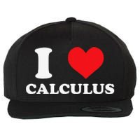 Calculus Mathematics Equation Calculations I Love Calculus Wool Snapback Cap