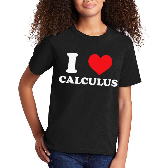 Calculus Mathematics Equation Calculations I Love Calculus Kids T-Shirt