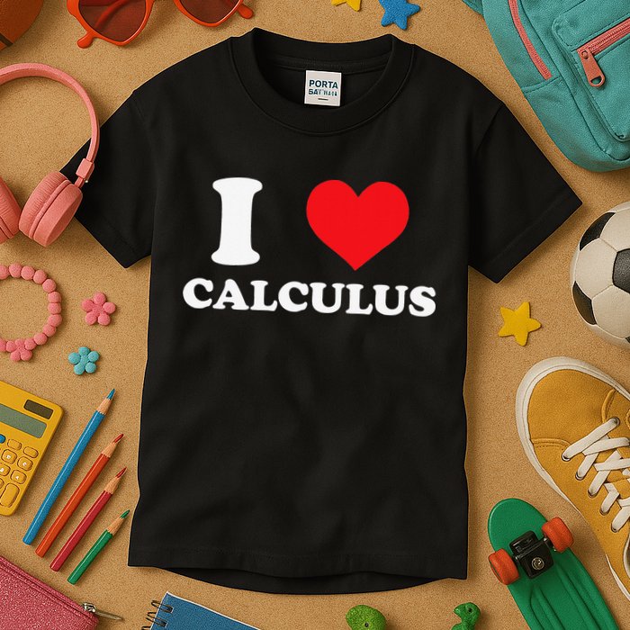 Calculus Mathematics Equation Calculations I Love Calculus Kids T-Shirt