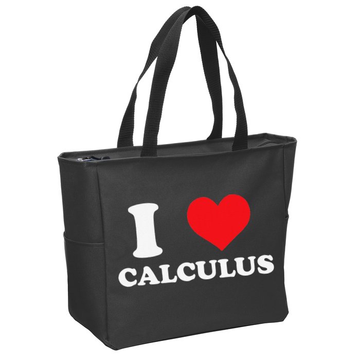 Calculus Mathematics Equation Calculations I Love Calculus Zip Tote Bag