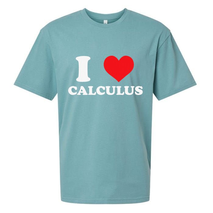 Calculus Mathematics Equation Calculations I Love Calculus Sueded Cloud Jersey T-Shirt