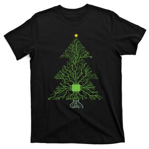 Christmas Mechanical Engineer Digital Electronic Tree T-Shirt