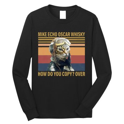 Cat Mike Echo Oscar Whisky How Do You Copy Over Vintage Long Sleeve Shirt