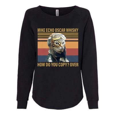 Cat Mike Echo Oscar Whisky How Do You Copy Over Vintage Womens California Wash Sweatshirt