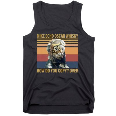 Cat Mike Echo Oscar Whisky How Do You Copy Over Vintage Tank Top