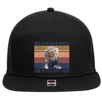 Cat Mike Echo Oscar Whisky How Do You Copy Over Vintage 7 Panel Mesh Trucker Snapback Hat