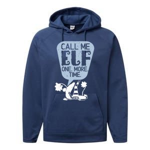 Call Me Elf Lover Dwarf Elves Holidays Christmas Funny Gift Performance Fleece Hoodie