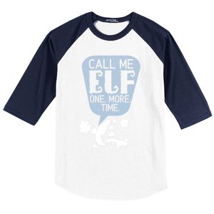 Call Me Elf Lover Dwarf Elves Holidays Christmas Funny Gift Baseball Sleeve Shirt