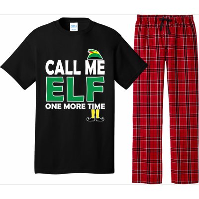 Call Me Elf One More Time Funny Bad Elf Christmas Cute Gift Pajama Set