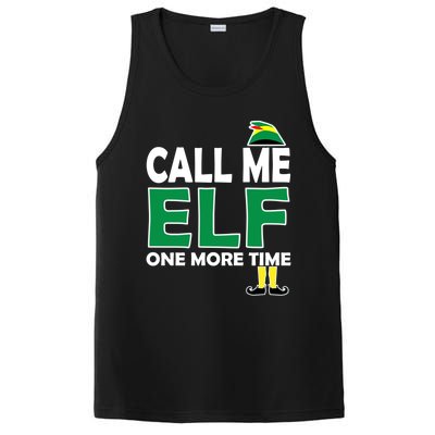 Call Me Elf One More Time Funny Bad Elf Christmas Cute Gift PosiCharge Competitor Tank