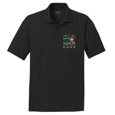 Call Me Elf One More Time Funny Bad Elf Christmas Ugly Xmas Meaningful Gift PosiCharge RacerMesh Polo