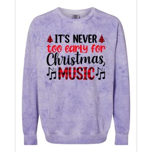 Christmas Music Enthusiast Graphic Colorblast Crewneck Sweatshirt