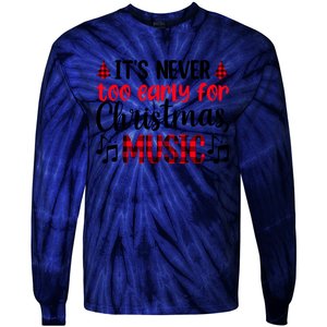 Christmas Music Enthusiast Graphic Tie-Dye Long Sleeve Shirt