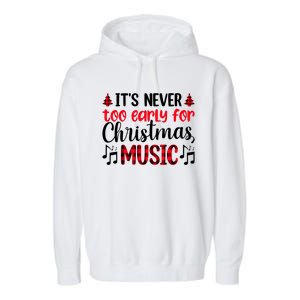 Christmas Music Enthusiast Graphic Garment-Dyed Fleece Hoodie