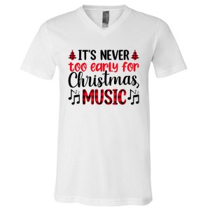 Christmas Music Enthusiast Graphic V-Neck T-Shirt