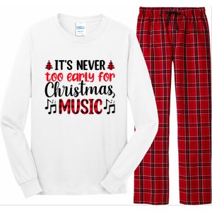 Christmas Music Enthusiast Graphic Long Sleeve Pajama Set