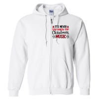 Christmas Music Enthusiast Graphic Full Zip Hoodie