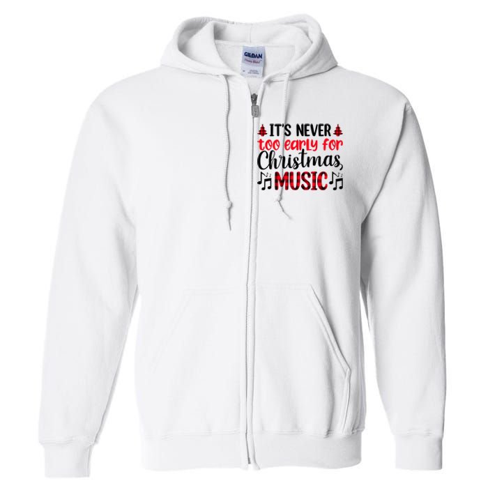 Christmas Music Enthusiast Graphic Full Zip Hoodie