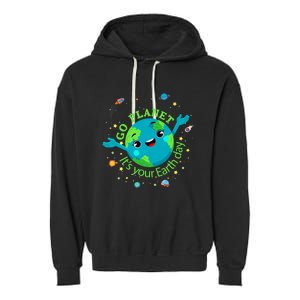 Cute Mother Earth Day Save Our Planet Garment-Dyed Fleece Hoodie