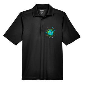 Cute Mother Earth Day Save Our Planet Men's Origin Performance Pique Polo