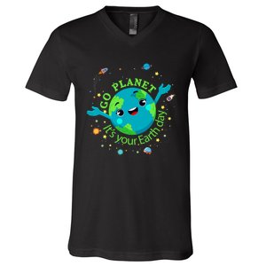 Cute Mother Earth Day Save Our Planet V-Neck T-Shirt