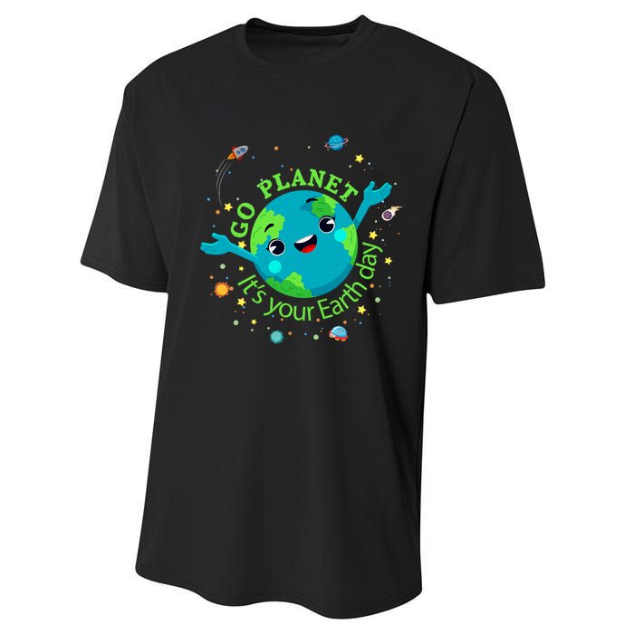 Cute Mother Earth Day Save Our Planet Performance Sprint T-Shirt