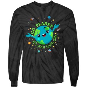 Cute Mother Earth Day Save Our Planet Tie-Dye Long Sleeve Shirt