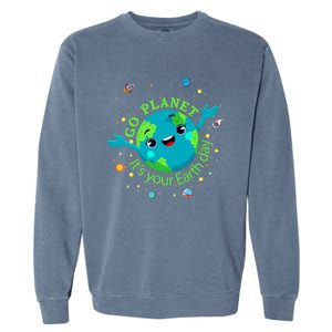 Cute Mother Earth Day Save Our Planet Garment-Dyed Sweatshirt