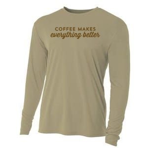 Coffee Makes Everything Better Cooling Performance Long Sleeve Crew