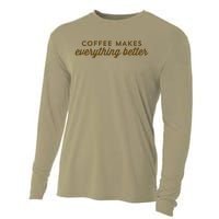 Coffee Makes Everything Better Cooling Performance Long Sleeve Crew