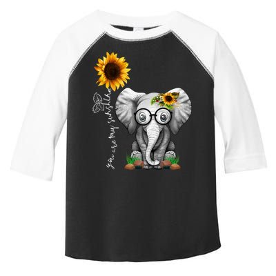 Cute Mama Elephant With Sunflower Gift You Are My Sunshine Gift Toddler Fine Jersey T-Shirt