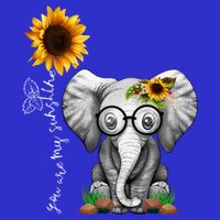 Cute Mama Elephant With Sunflower Gift You Are My Sunshine Gift Sweatshirt