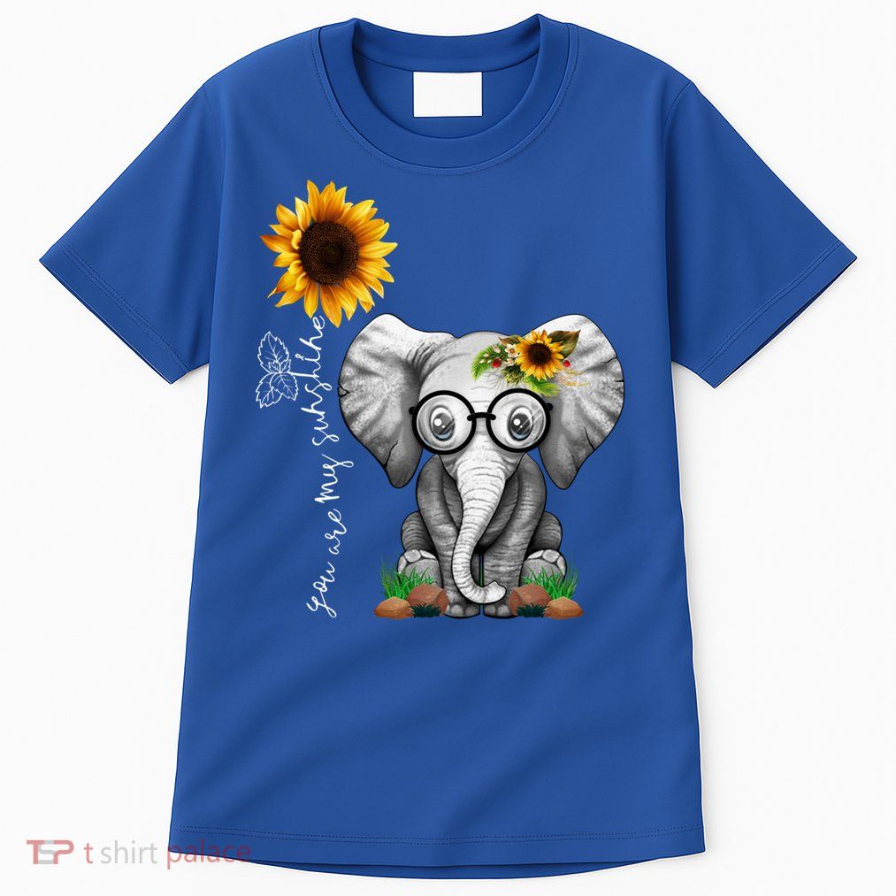 Cute Mama Elephant With Sunflower Gift You Are My Sunshine Gift Tall T-Shirt