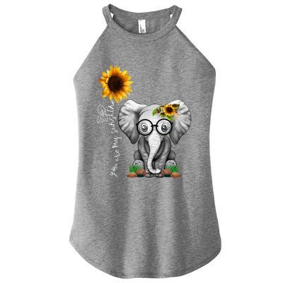 Cute Mama Elephant With Sunflower Gift You Are My Sunshine Gift Women’s Perfect Tri Rocker Tank