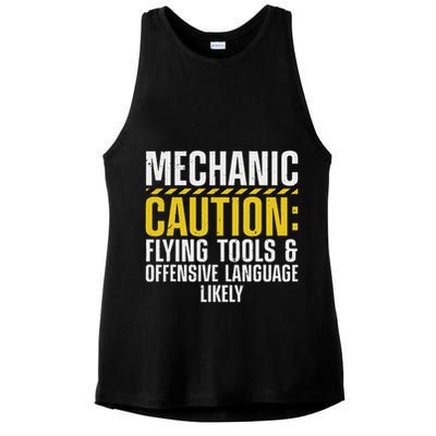 Cool Mechanic For Men Drag Race Automobile Garage Enthusiast Ladies PosiCharge Tri-Blend Wicking Tank
