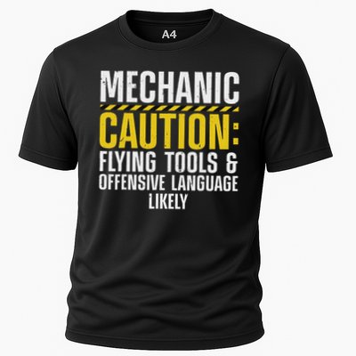 Cool Mechanic For Men Drag Race Automobile Garage Enthusiast Cooling Performance Crew T-Shirt