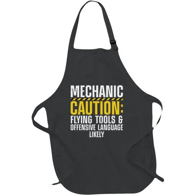 Cool Mechanic For Men Drag Race Automobile Garage Enthusiast Full-Length Apron With Pockets