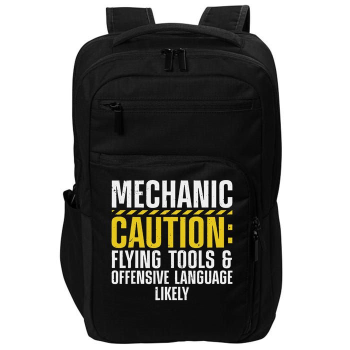 Cool Mechanic For Men Drag Race Automobile Garage Enthusiast Impact Tech Backpack