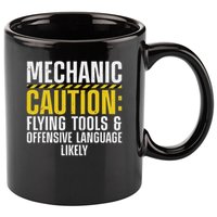 Cool Mechanic For Men Drag Race Automobile Garage Enthusiast 11oz C Handle Ceramic Mug