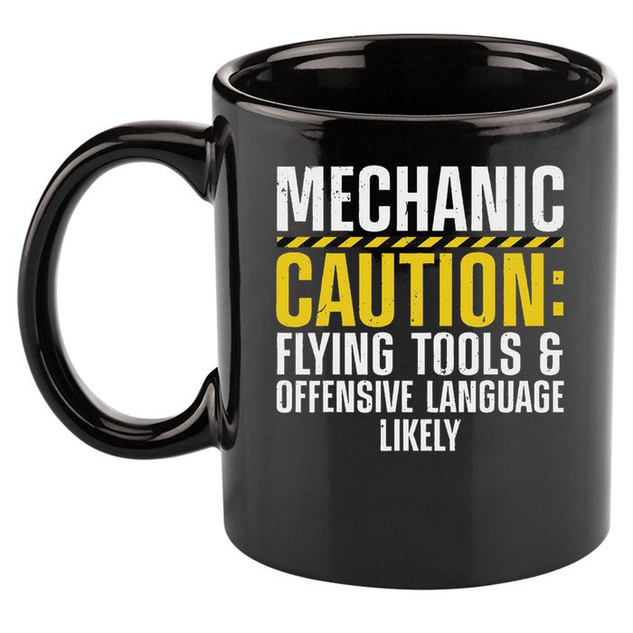 Cool Mechanic For Men Drag Race Automobile Garage Enthusiast 11oz C Handle Ceramic Mug