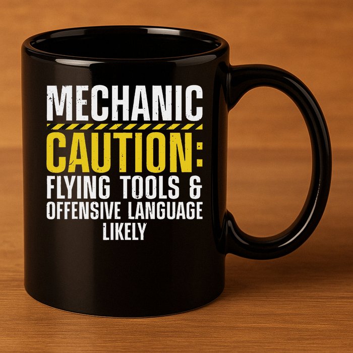 Cool Mechanic For Men Drag Race Automobile Garage Enthusiast 11oz C Handle Ceramic Mug